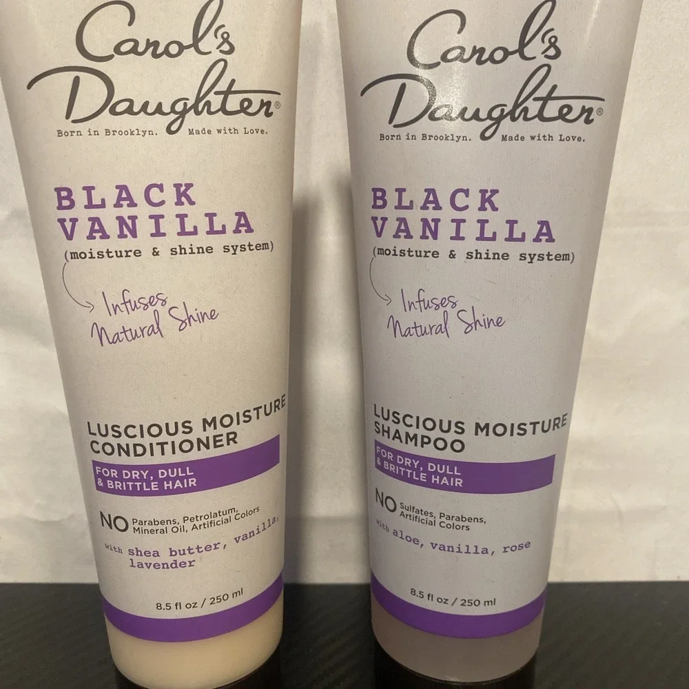 Carol's Daughter Black Vanilla Shampoo & Conditioner Moisture Shine Set 8.5oz Ea